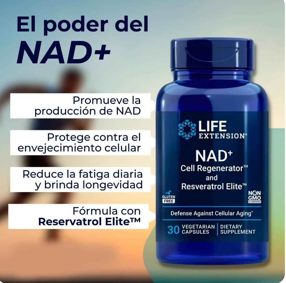 Suplemento optimizado NAD+ y Resveratrol